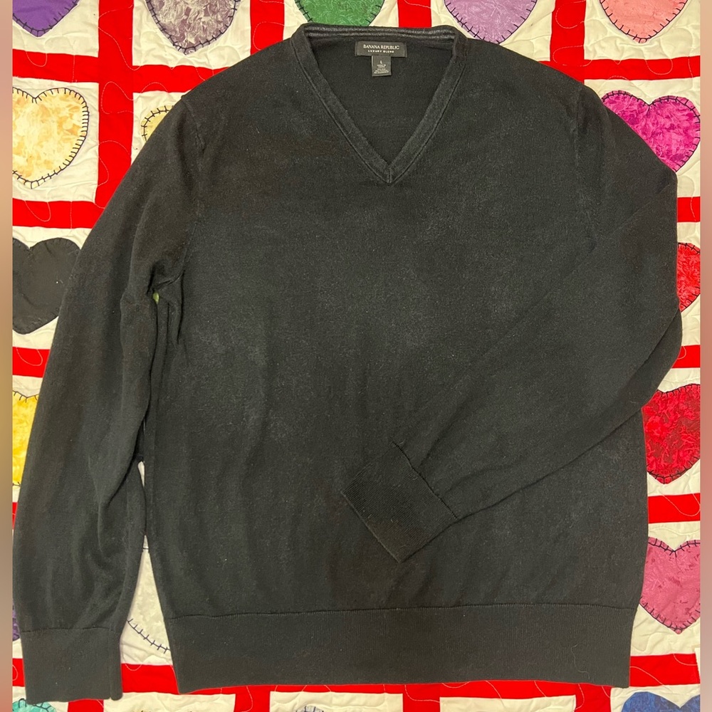 Black V-Neck Sweater